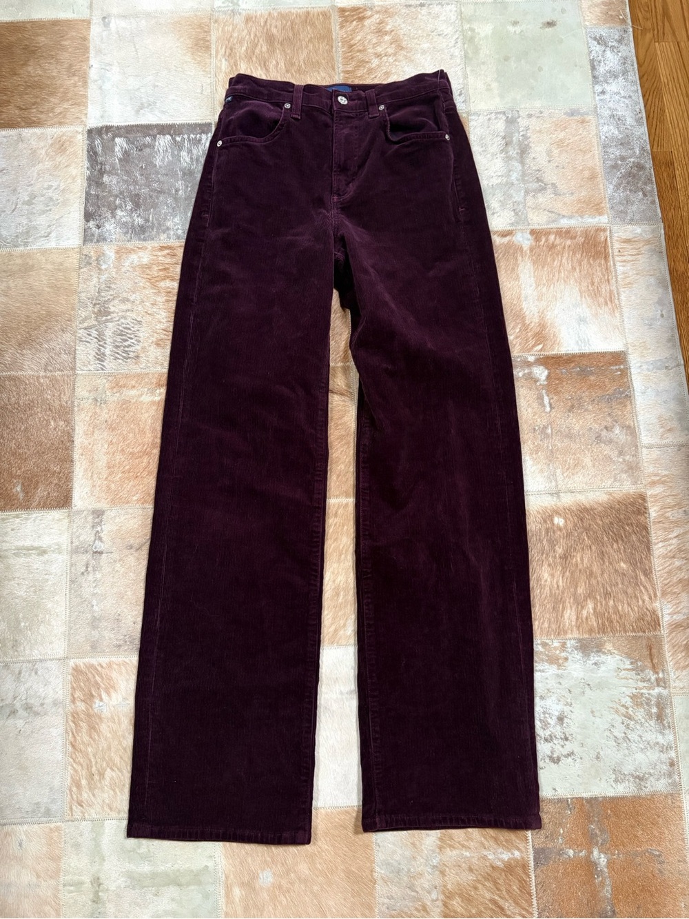 Citizens Of Humanity ANNINA Straight-Leg Corduroy Jeans in Deep Plum